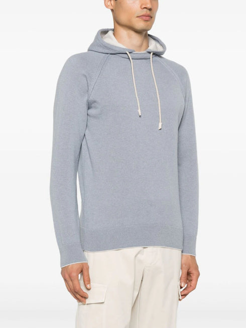layered cashmere hoodie